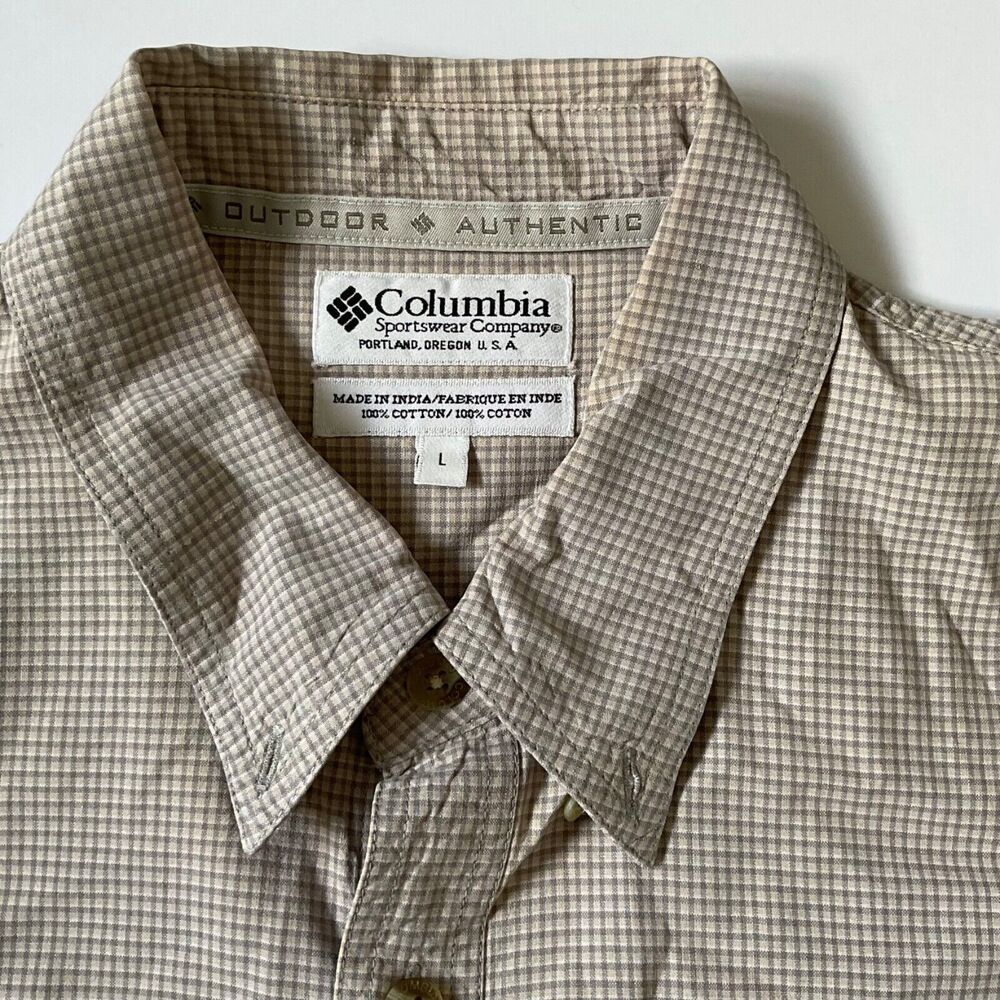 Columbia Shirt Mens Large‎ Gray Outdoor Authentic Long Sleeve Pockets - Picture 3 of 8
